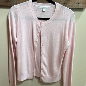 New York & Company Light Pink Cardigan Sweater
